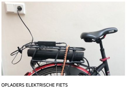 Oplader elektrische fiets